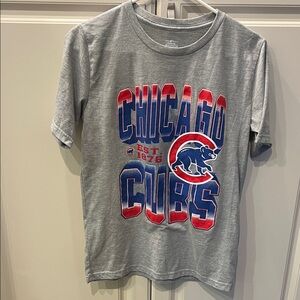 Genuine NBL Merchandise Chicago Cubs Kids Tee - Gray with Red and Blue Accent XL